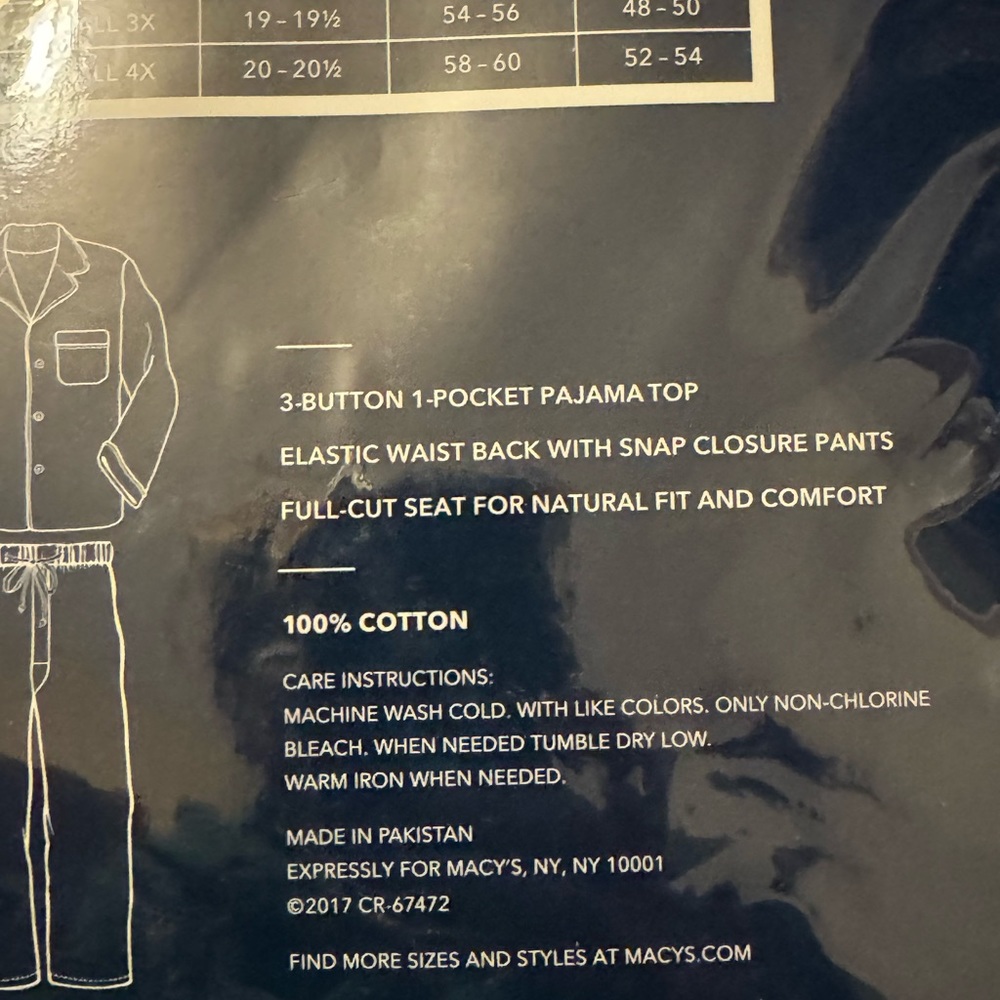 Club Room Men’s Pajama Set 100% Cotton NWT - Picture 6 of 10